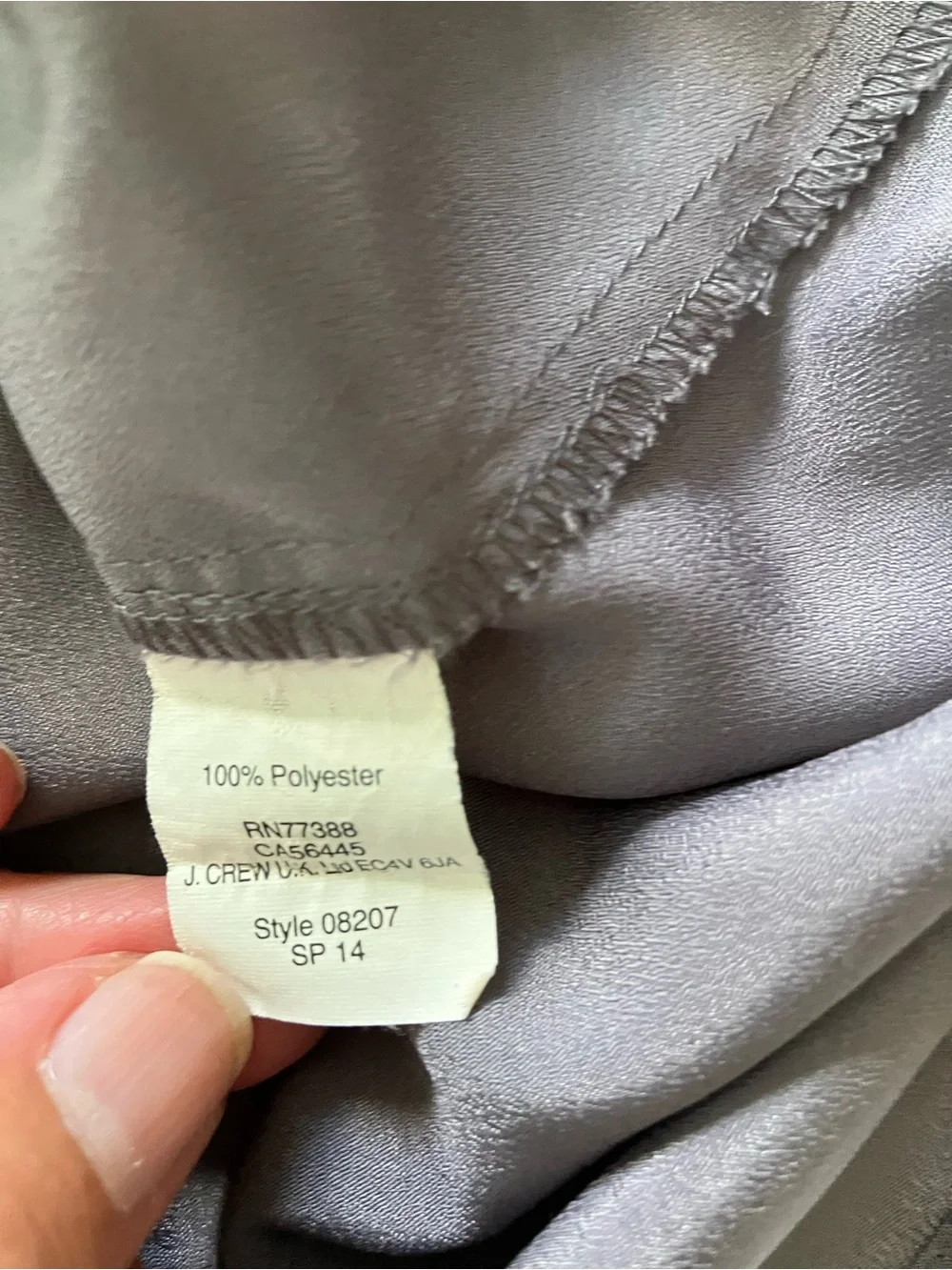 J. Crew Sleeveless Button-Front Blouse Gray Mandarin Collar